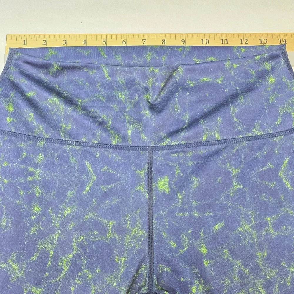 NFL Team Apparel Seattle Seahawks Womens XL Leggings Blue Green Marble Print